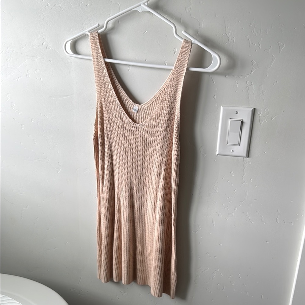 Sleeveless Ribbed Knit Dress